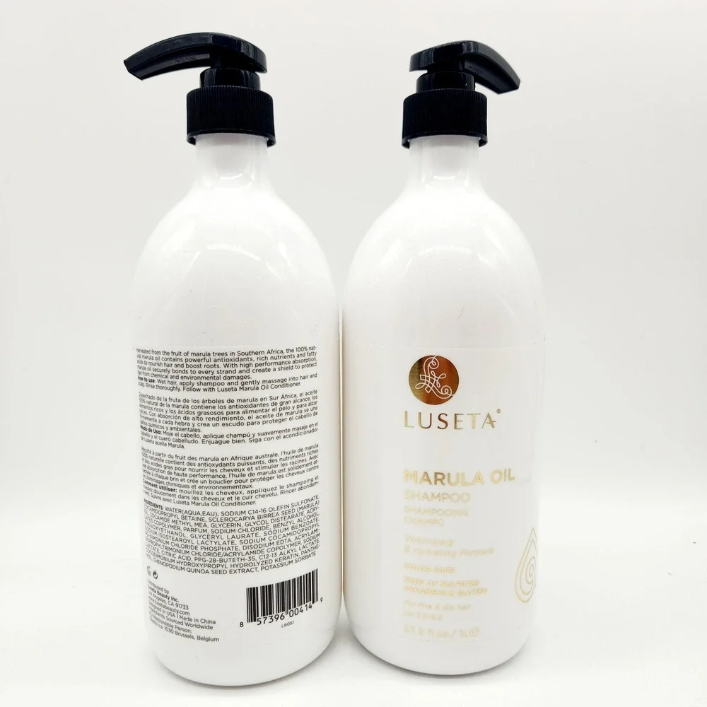 2-Pack Luseta Marula Oil Shampoo Volumizing Sulfate Free Dry Fine Hair Clean Car